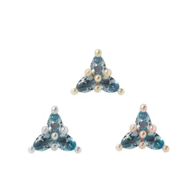 3 Little Pears - London Blue Topaz - Threadless End