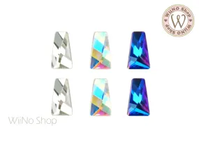 3 x 6mm Long Trapezoid Flatback Crystal - 5 pcs