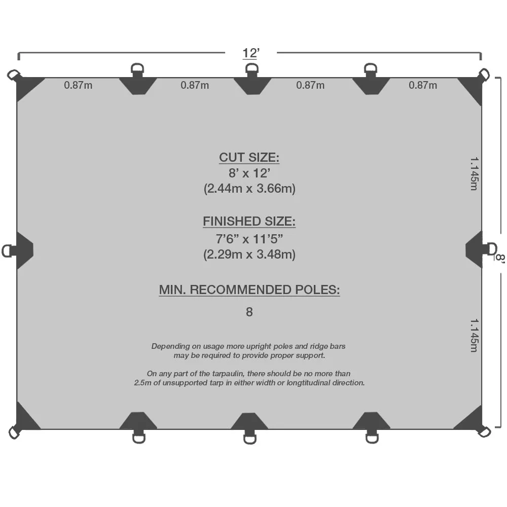 8' x 12' Durarig Heavy Duty Tarp