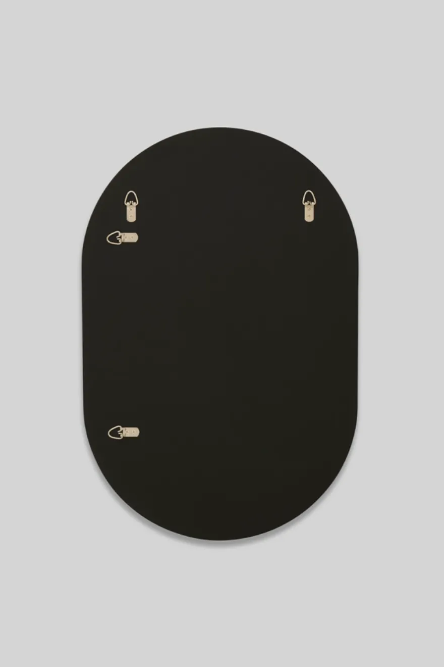 Bjorn Oval Mirror, Black