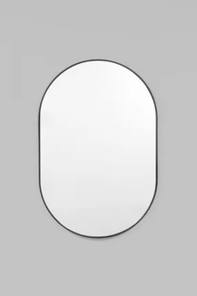 Bjorn Oval Mirror, Black