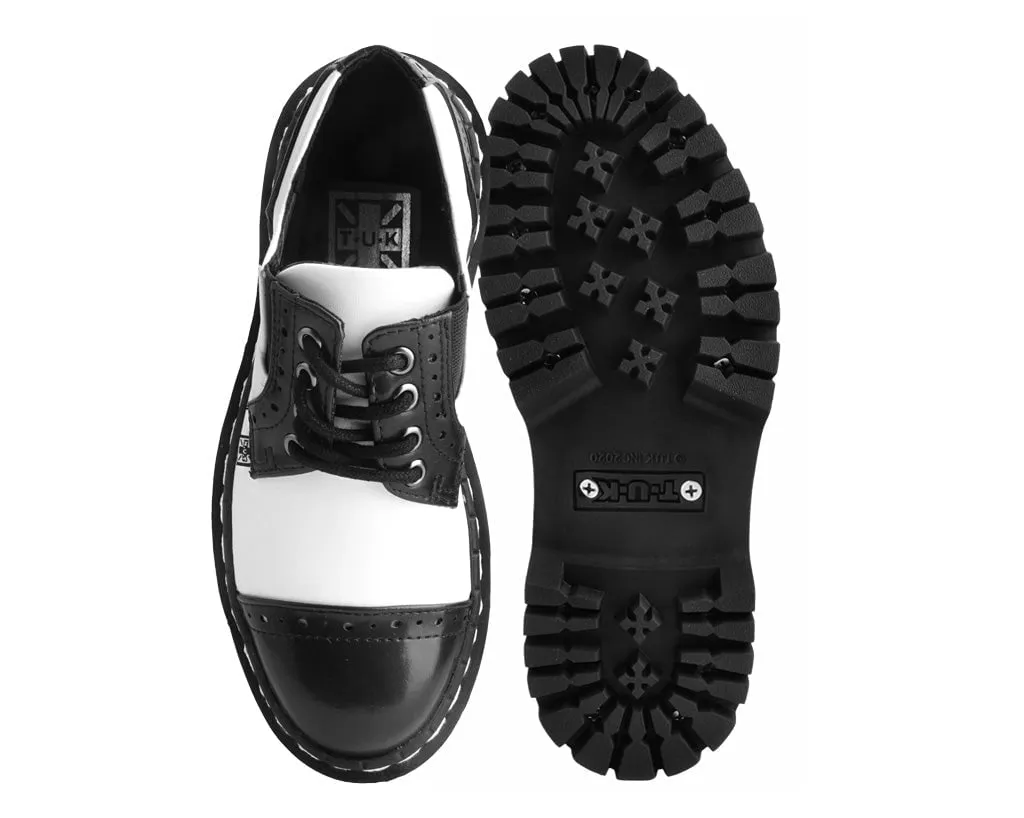 Black & White TUKskin Double Decker Brogue