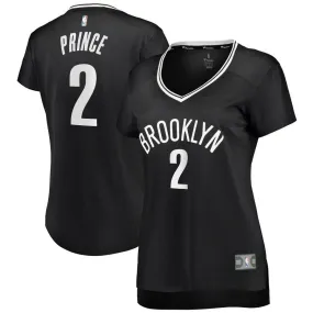 Brooklyn Nets Taurean Prince Fanatics Branded Replica Fast Break Icon Jersey Womens - Black | Ireland D6175U2