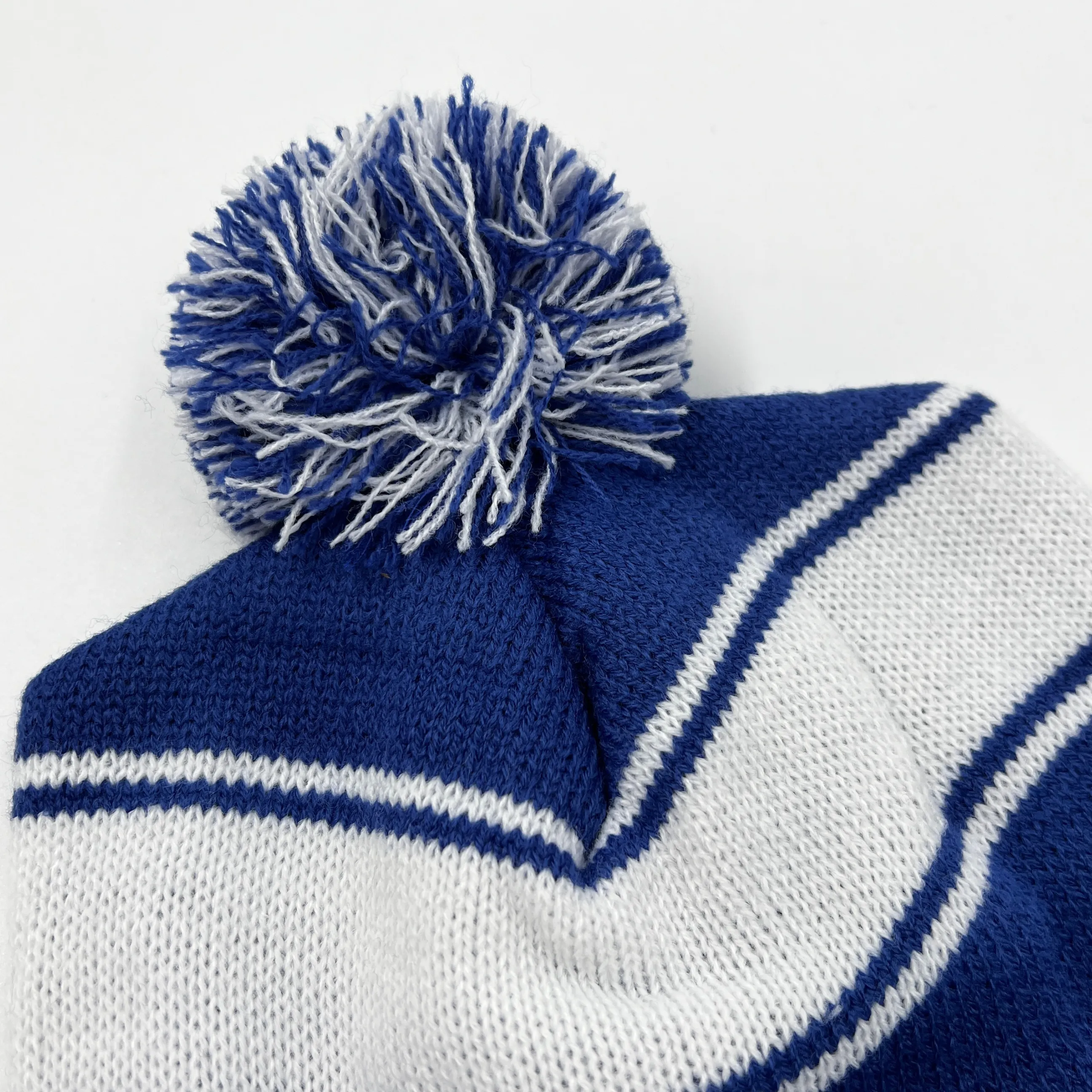 Buffalo Sabres Royal Blue & White Pom Pom Beanie