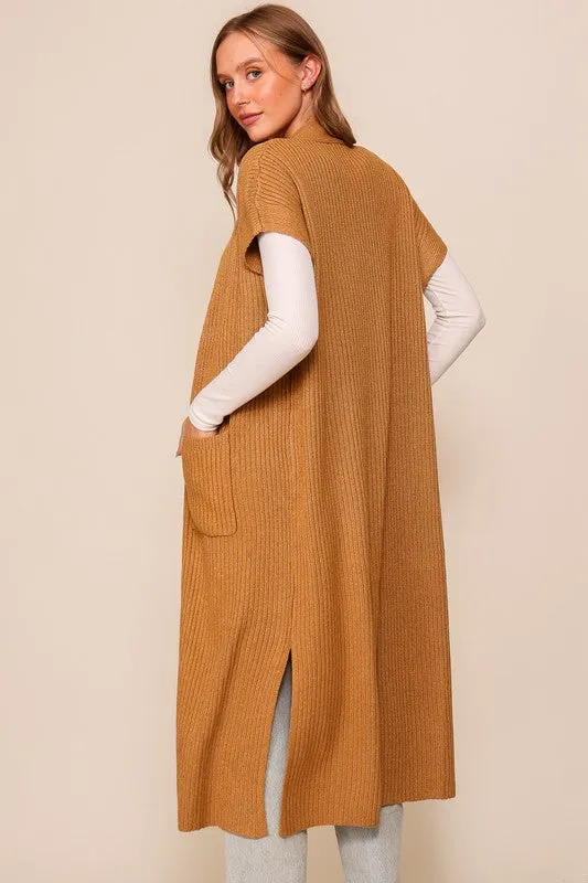 Camel Cap Sleeve Duster