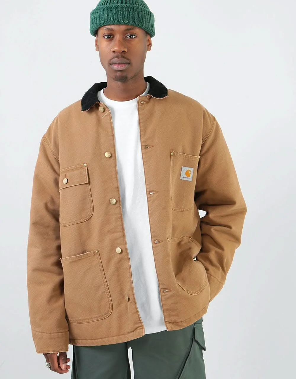 Carhartt WIP OG Chore Coat - Hamilton Brown/Black (Aged Canvas)