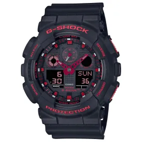 CASIO G-SHOCK GA100BNR-1A Ignite Red & Black Watch