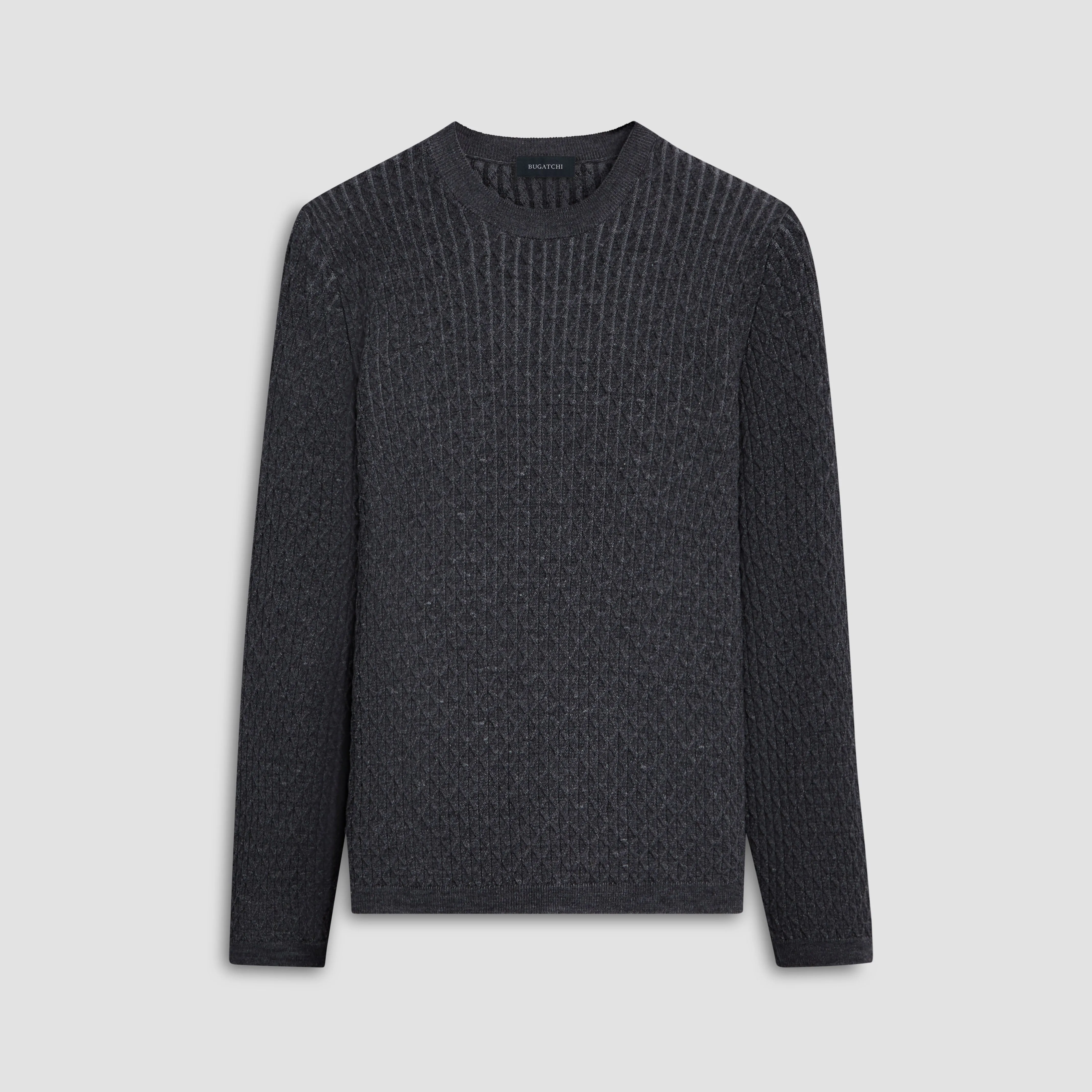 Diamond Stitch Crew Neck Sweater