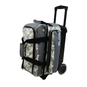 ELITE Deluxe Double Roller Bowling Bag Grey Camo