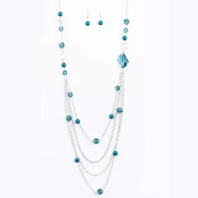 Fool for Jewels Blue Quad-Layer Necklace