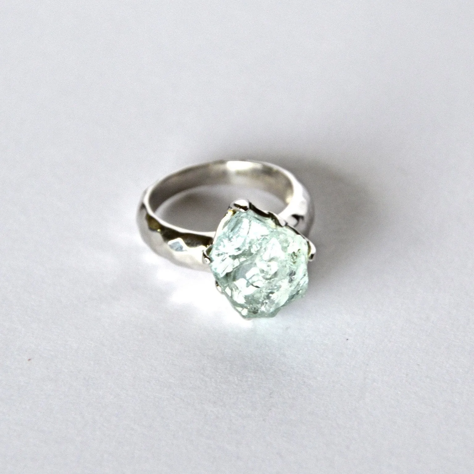 Frozen Water Aquamarine Ring