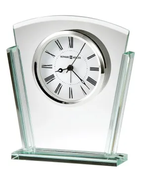 Howard Miller Granby Jade Glass Table Alarm Clock - Tapered Design&#44; Beveled Base