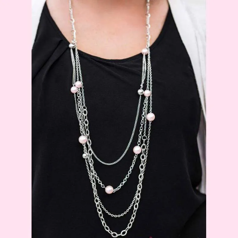 Let's Celebrate Pink Necklace