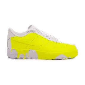 Nike Air Force 1 07 Bianco Giallo Fluo Customizzate