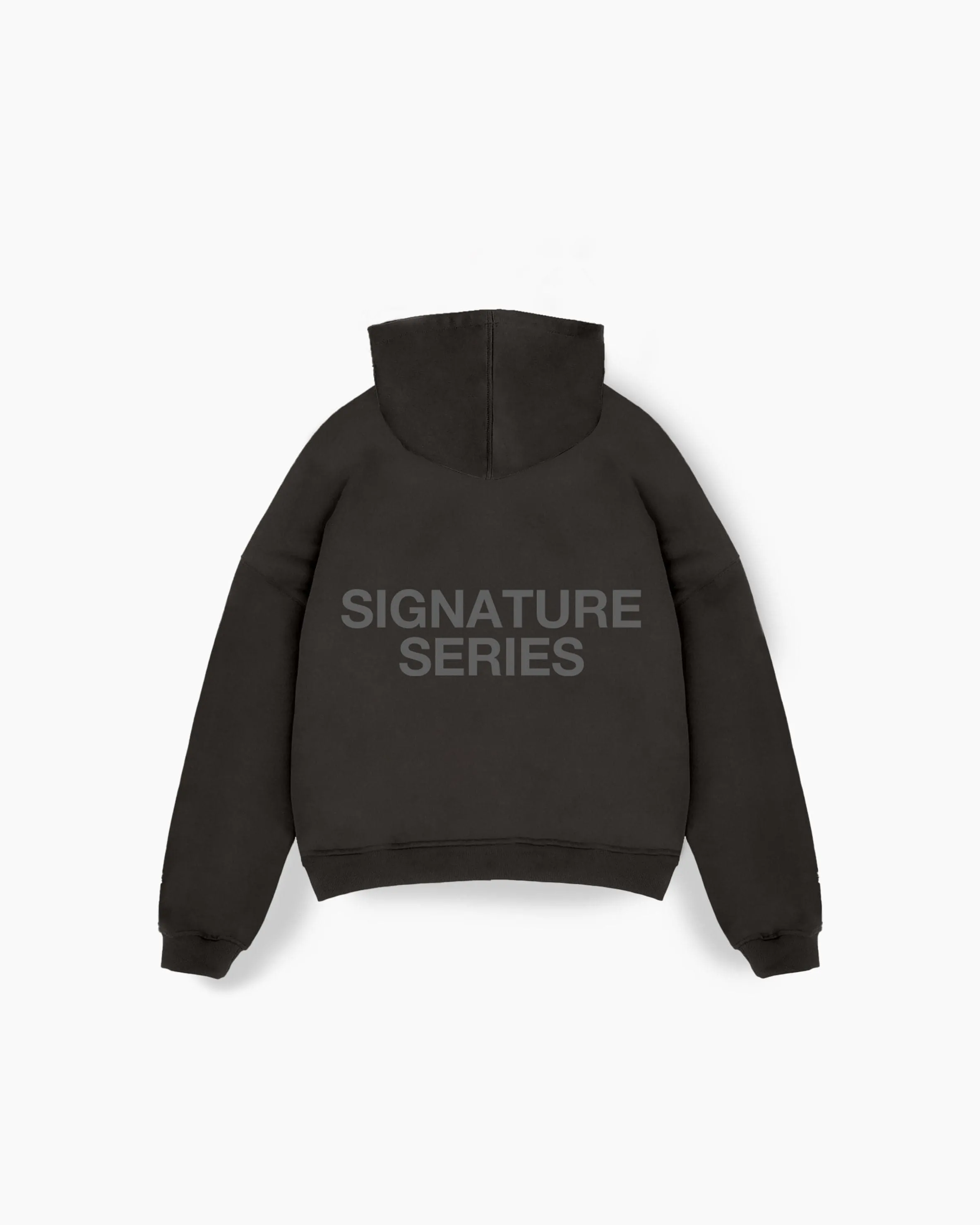 QUARTER ZIP HOODIE - COAL