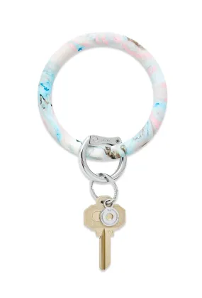 Silicone Big O Key Ring - Pastel Marble