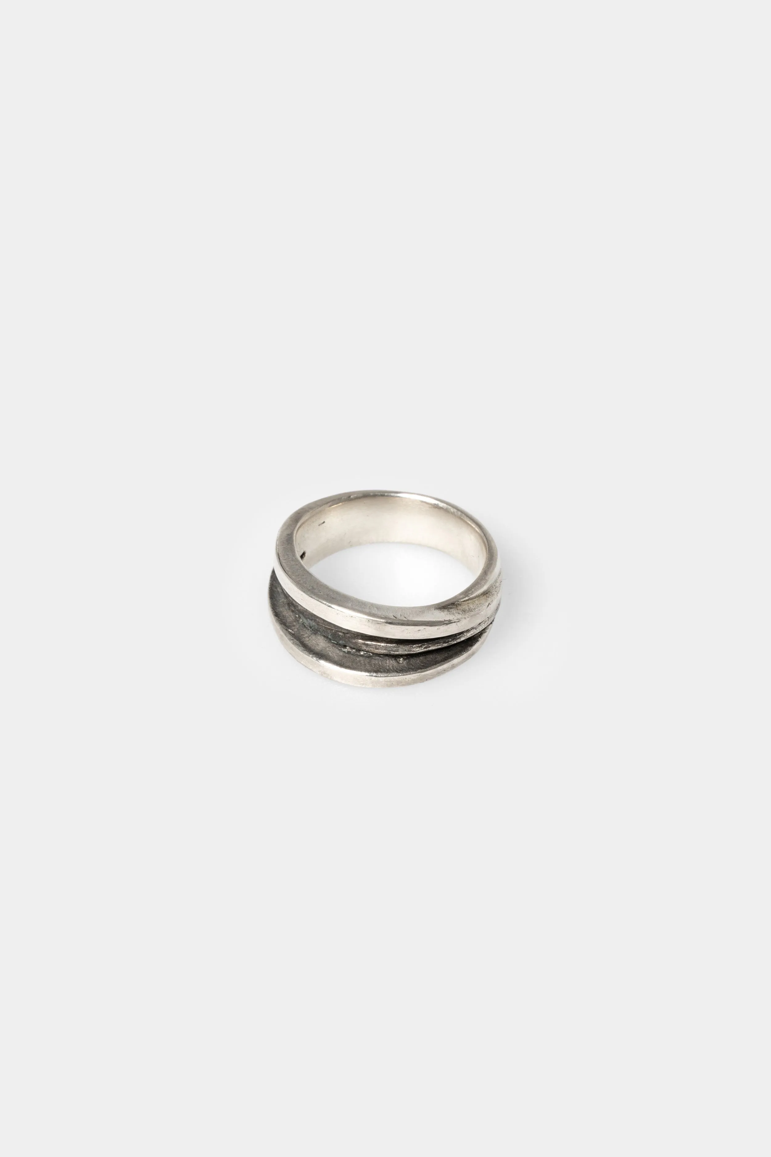 Silver twist ring