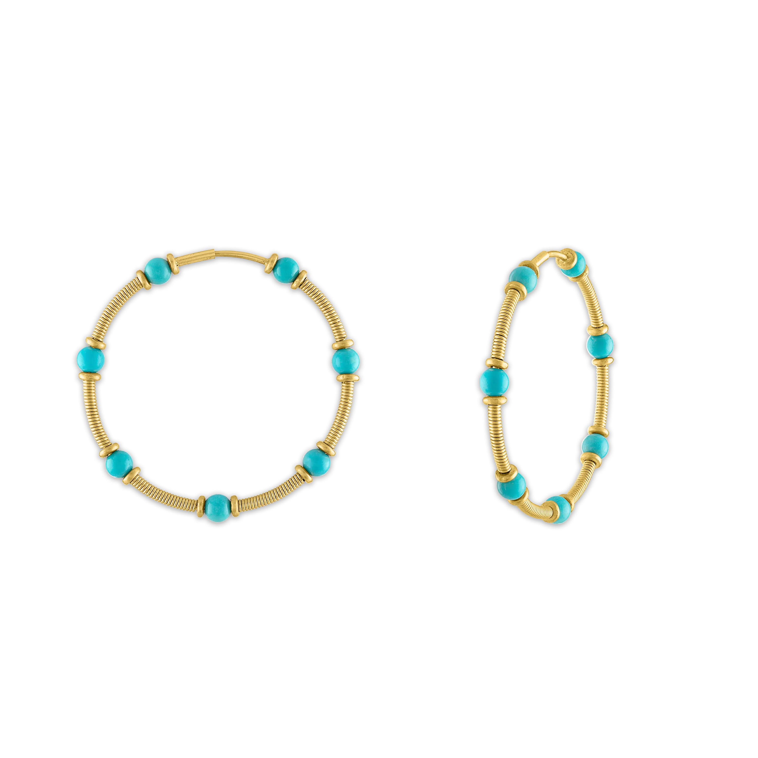 Turquoise Zeno Hoop Earrings