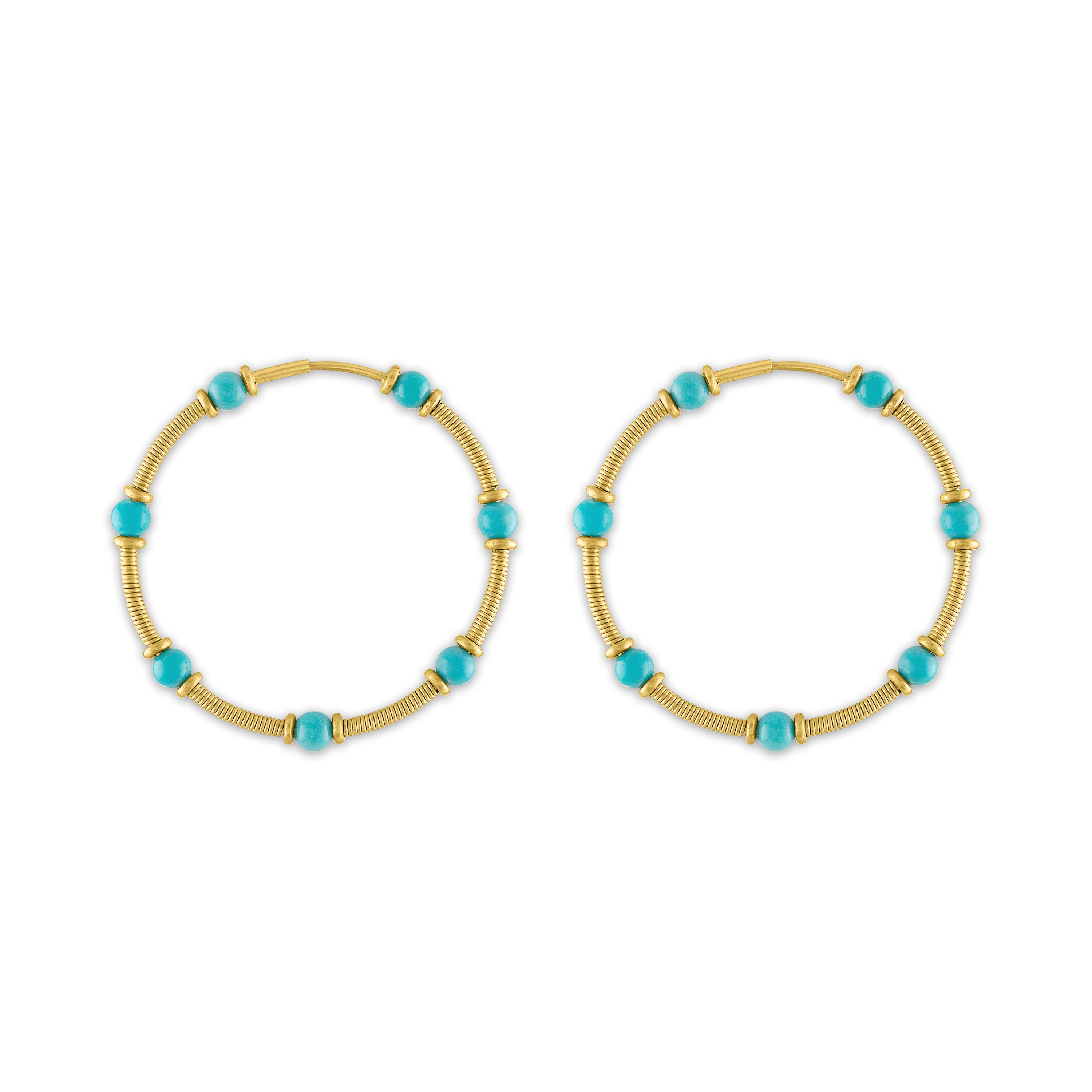 Turquoise Zeno Hoop Earrings