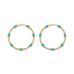 Turquoise Zeno Hoop Earrings